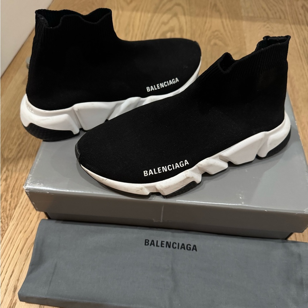 Balenciaga Black Speed 2.0 Sneakers (Size 37)